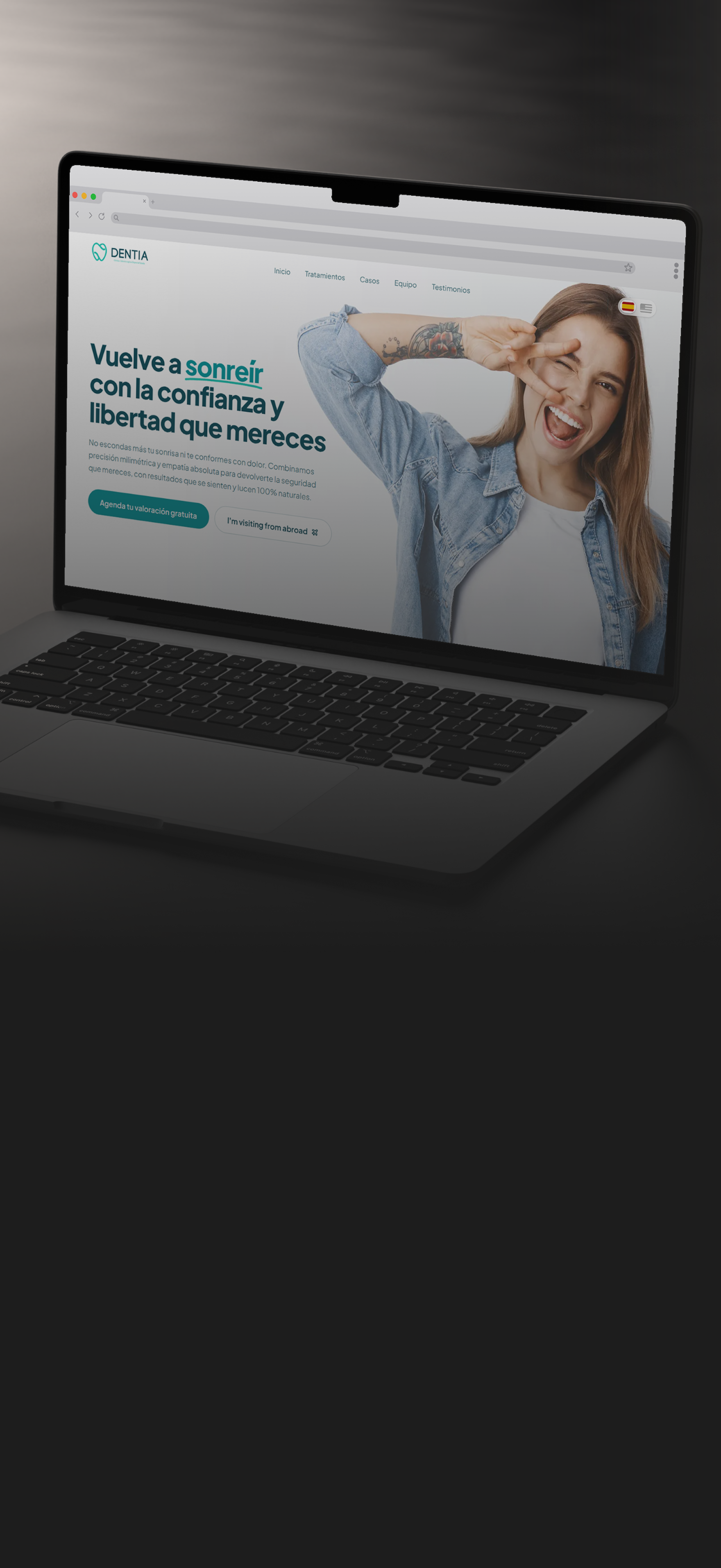 Dentia — presentación del proyecto de diseño web en formato móvil