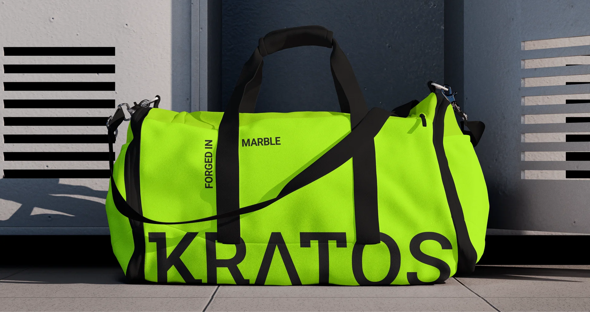 Bolso de gimnasio con la identidad de Kratos Nutrition