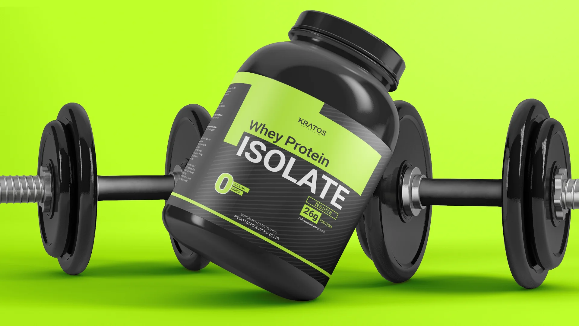 Kratos Nutrition — presentación de logotipo sobre fondo texturizado oscuro